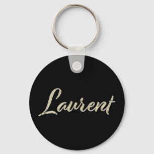 Llavero Laurent Name whitegold Button Schlüsselanhänger