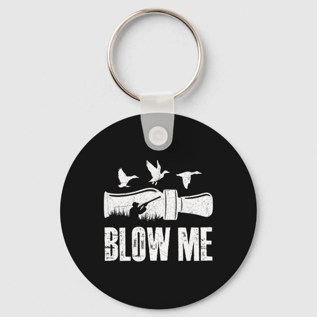 Llavero Lávame Pato Llamar a Waterfowter Hunter Funny Duck (Anverso)