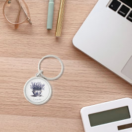 Llavero Lavanda en azul Delft, personalizable