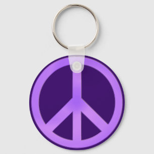Llavero Lavanda en signo de paz de color púrpura oscuro
