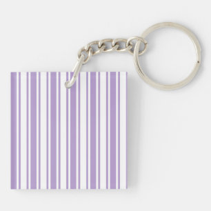 Llavero Lavanda rayas de caramelo morado y blanco