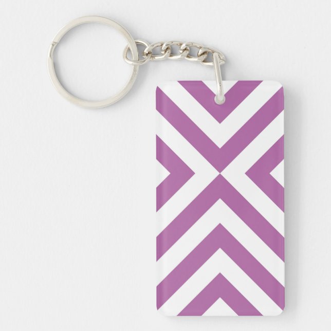 Llavero Lavanda y Chevrons blancos (Frente)