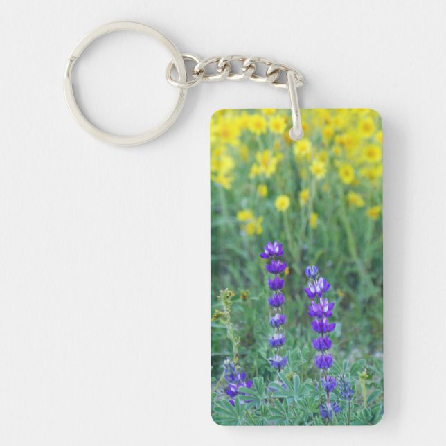 Llavero Lavanda y girasol amarillo (Frente)