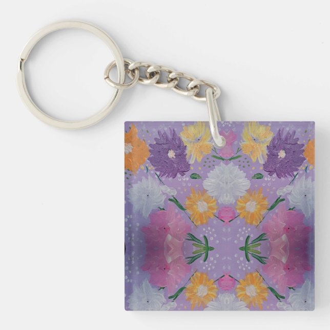 Llavero Lavendar Lovie Floral Acrílico Keychain (Frente)