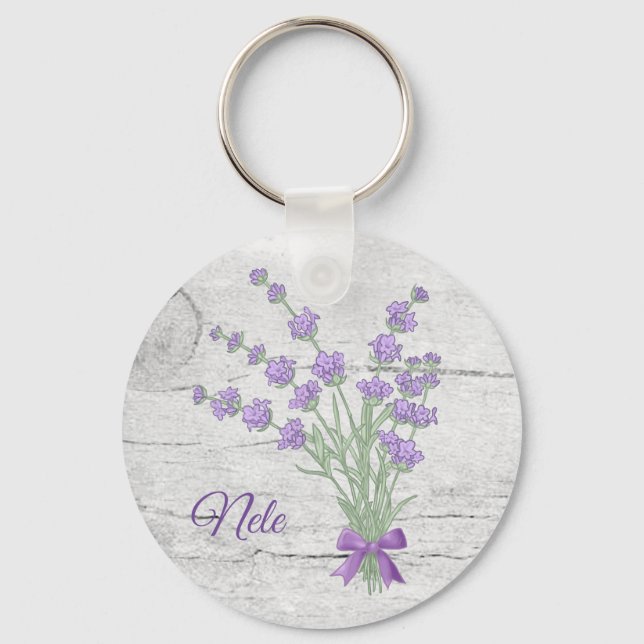Llavero Lavendelstrauss, personalisiert  (Anverso)