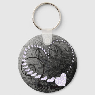 Llavero Lavender Heart Swirls