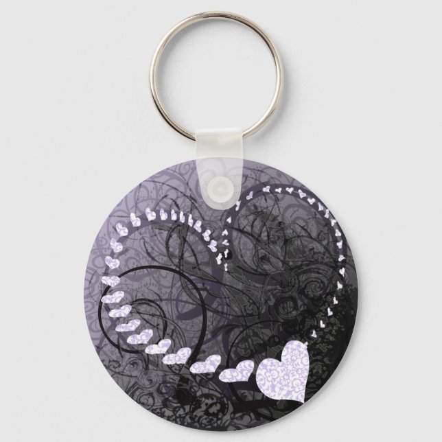 Llavero Lavender Heart Swirls (Anverso)