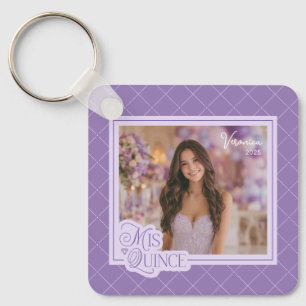 Llavero Lavender Mis Quince Quinceañera Photo Keepsake