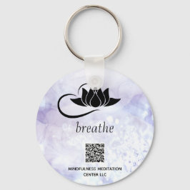 Llavero *~* Lavender QR - BREATHE Lotus Branding SWAQ