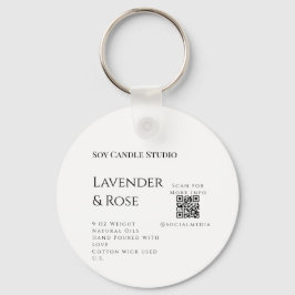 Llavero Lavender rosa soja negocios de velas añadir código