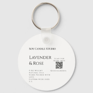 Llavero Lavender rosa soja negocios de velas añadir código