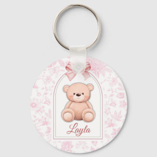 Llavero Layla   Diseño de guardería de osito rosado person