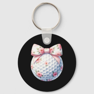 Llavero Lazo Coqueto Floral Pelota de Golf Golfista Deport