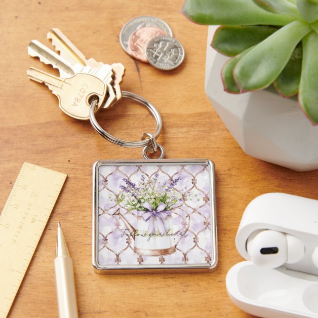 Llavero Lazo de flores de lavanda (Escritorio )