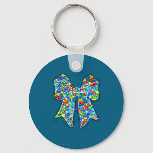Llavero Lazo lindo conciencia del autismo mariposa cerebro