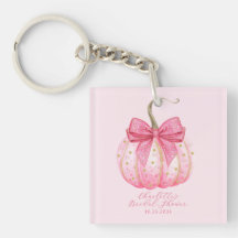 Lazos de calabaza rosada personalizados Regalos de
