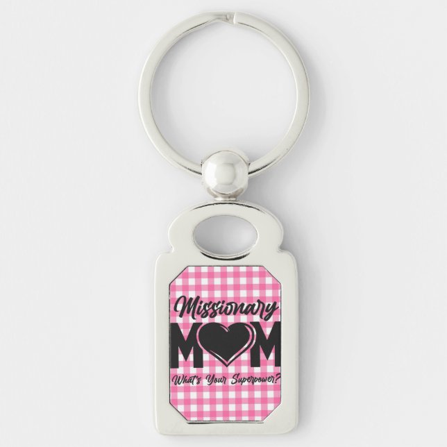 Llavero LDS Mormon Missionate Mom Tecla clave Metalizado (Anverso)