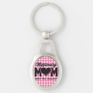 Llavero LDS Mormon Missionate Mom Tecla clave Metalizado