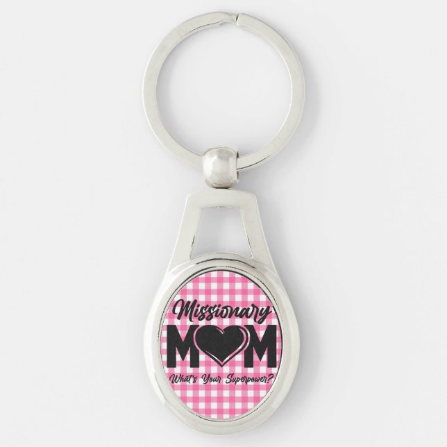 Llavero LDS Mormon Missionate Mom Tecla clave Metalizado (Anverso)