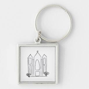 Llavero LDS Salt Lake City Temple simple mormón moderno
