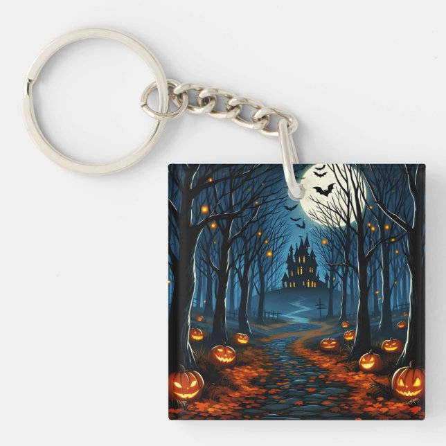 Llavero Le chemin de la forêt hantée- Halloween (Frente)