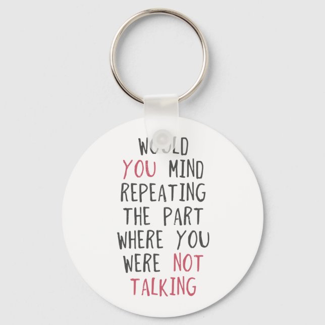 Llavero ¿Le importaría repetir la parte donde estaba? (Anverso)