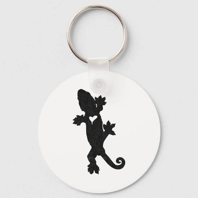 Llavero Leachie New Caledonian Gecko Artsy Distressed  (Anverso)