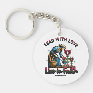 Llavero Lead with Love, Live in Faith - Proverbios 22:6