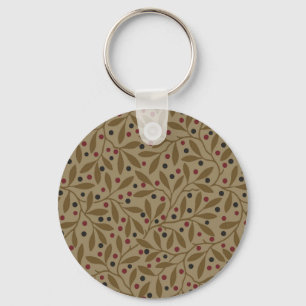 Llavero Leaf Berry Classic Colored Bonito Pattern Art