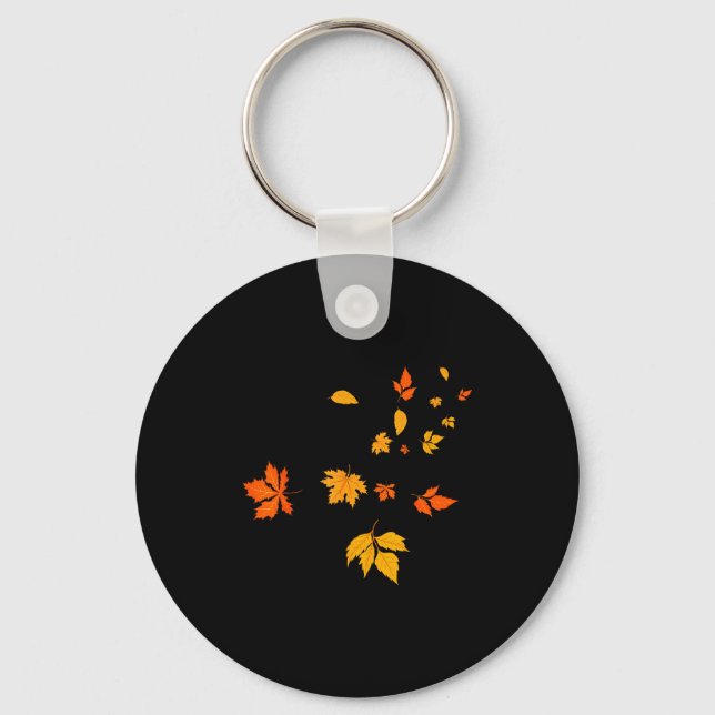 Llavero Leaf Blower Fall Leaves Funny Halloween Couple Mat (Anverso)