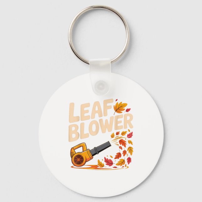 Llavero Leaf Blower Funny Autumn Fall Season Humor  (Anverso)