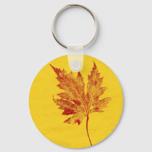Llavero Leaf Nature Print Keychain