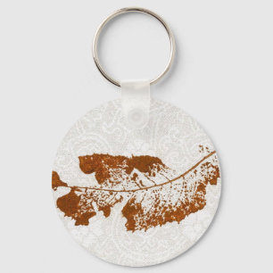 Llavero Leaf Nature Print Keychain