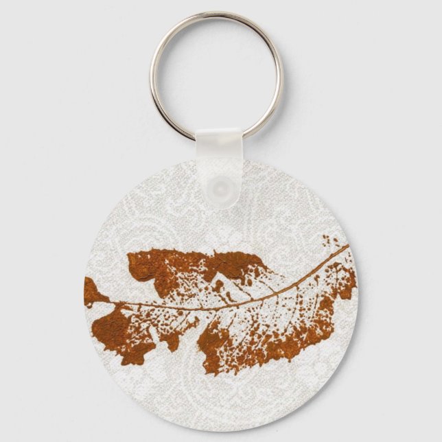 Llavero Leaf Nature Print Keychain (Anverso)