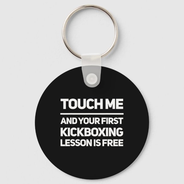 Llavero Lección divertida de kickboxing Touch Me es kickbo (Anverso)