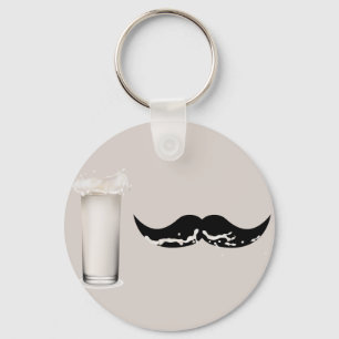 Llavero Leche Mustache Creme