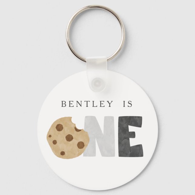 Llavero Leche y cookies Primera cadena de cumpleaños (Anverso)