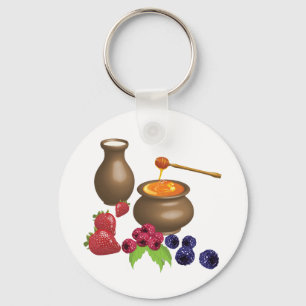 Llavero Leche y Miel con Bayas Comida Rústica