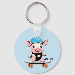 Llavero Lechón personalizado En Skateboard Que Permite Hac