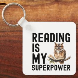 Llavero Lechuza acuarela Lectura de gusanos