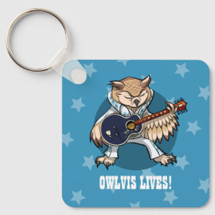 Llavero Lechuza de guitarra rock y rollo en Personalizado