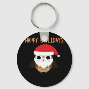 Llavero Lechuza feliz de Navidades de Owlidays para amante