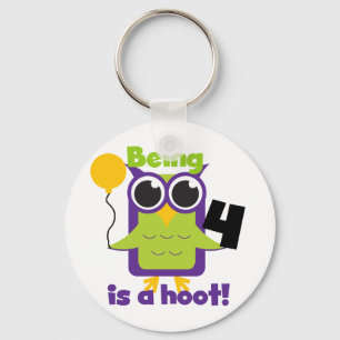 Llavero Lechuza Hoot 4º cumpleaños camisetas y regalos