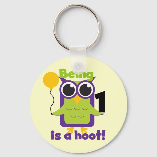 Llavero Lechuza Hoot Camisetas de cumpleaños y regalos (Anverso)