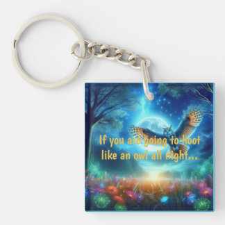 Llavero Lechuza y águila matutina: travesías celestes