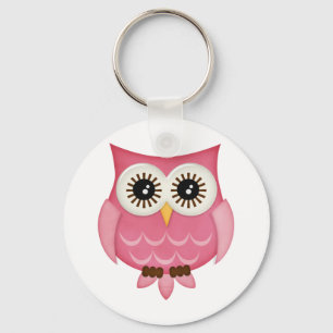 Llavero Lechuzas rosadas