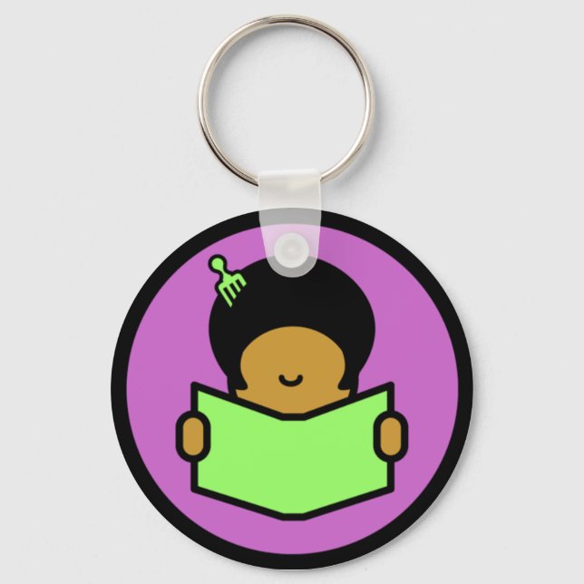 Llavero Lector Afro - Cadena Keychain (Anverso)