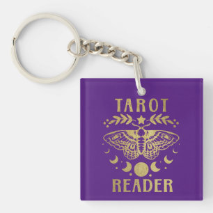 Llavero Lector de Tarot de Oro Fase Lunar Mariposa Estrell