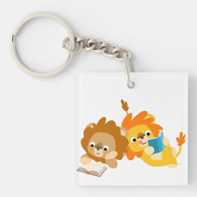Llavero Lectores de leones de Personalizado lindo Keychain (Frente)