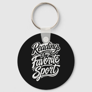 Llavero Lectura divertida es deporte favorito para bibliot